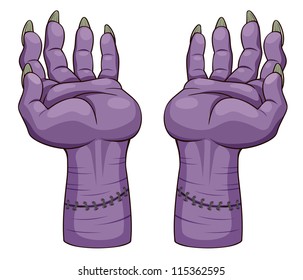 illustration of hand zombie. Vector