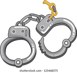 Cartoon Handcuffs - cartoon on net
