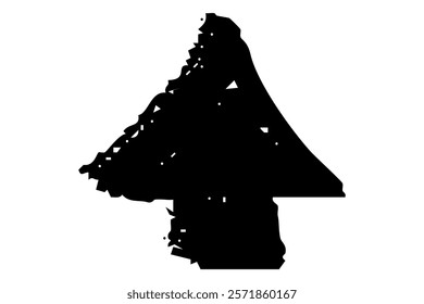 Illustration of hand-drawn arrow with brush touch