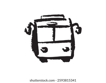 Illustration of an Handdrawn Bus Transportation