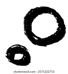 Illustration of a hand-drawn circle with a touch of brush