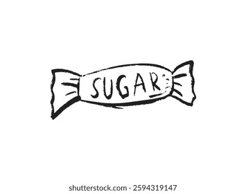Illustration of an Handdrawn Coffee Sugar