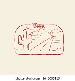 ilustración de un desierto dibujado a mano