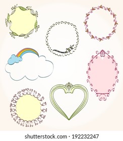 Illustration of Hand-Drawn Doodles and Design Elements.