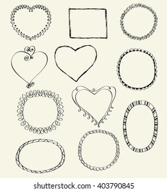 Illustration of Hand-Drawn Doodles and Design Elements.