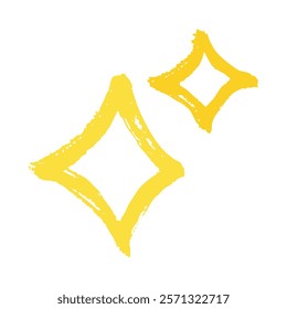 Illustration of hand-drawn glitter with a touch of brush