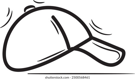 Illustration of hand-drawn simple hat Icon, Travel vector