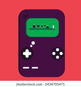 Illustration of a hand-held electronic gaming device