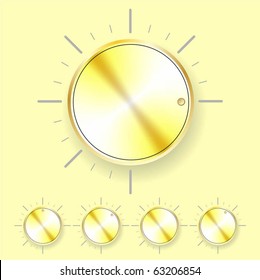 Illustration of handle of regulation of sound. Vector.