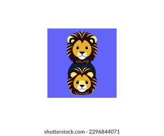 illustration of a handmade background lion