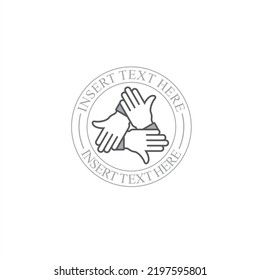 ilustración del símbolo de cooperación manual, arte vectorial.