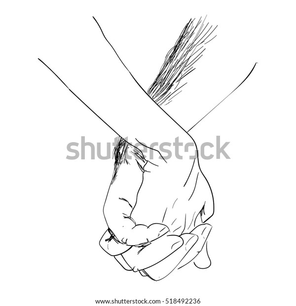 Illustration Hands Couple Intertwined Stock Vector (Royalty Free ...