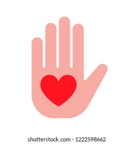 Illustration Hands Heart Stock Vector (Royalty Free) 1222598662 ...