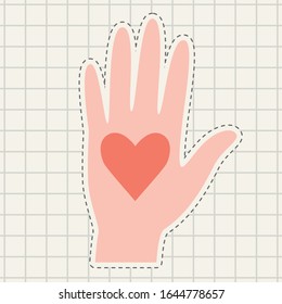 Illustration of hands and the heart.