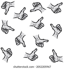 Illustration hands pattern with background urban style