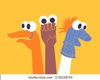 hand puppet cartoon