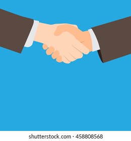Illustration of Handshake with Copy Space. Vector Illustration.