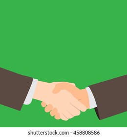 Illustration of Handshake with Copy Space. Vector Illustration.