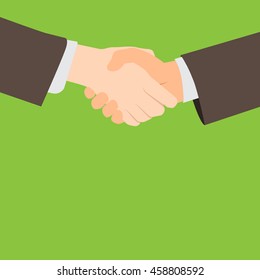 Illustration of Handshake with Copy Space. Vector Illustration.
