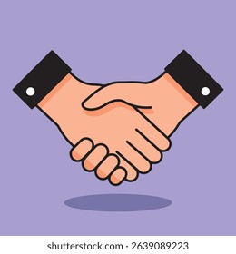 Illustration of a handshake. Hands shaking hands