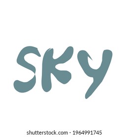 Illustration Handwriting Letter Sky Stock Vector (Royalty Free ...