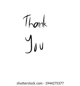 Illustration Handwriting Thank You Stock Vector (Royalty Free ...