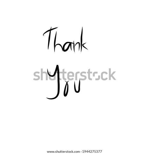 Illustration Handwriting Thank You Stock Vector (Royalty Free ...