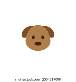 Illustration with handwritten cute brown dog. cute animal wallpapers, backgrounds and cards eps10