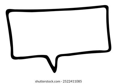 Illustration of a handwritten speech bubble