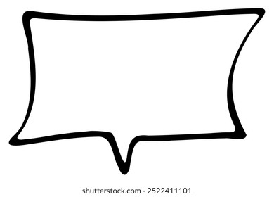 Illustration of a handwritten speech bubble
