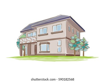 マンション イラスト 手書き の画像 写真素材 ベクター画像 Shutterstock