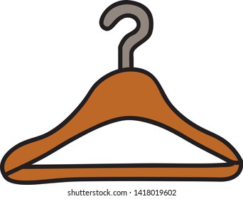 illustration of hanger flat icon