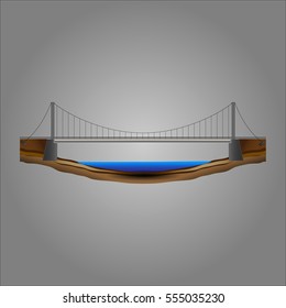 illustration of hanging bridge