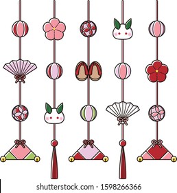 Illustration of hanging decoration for girls  festival