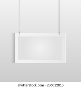Illustration of a hanging frame isolated on a light background.