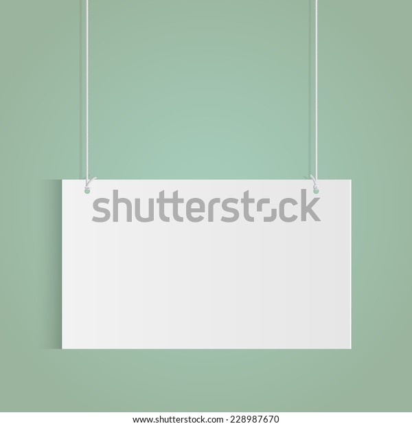 Illustration of a hanging sign isolated on a\
colorful\
background.