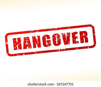 Illustration of hangover text