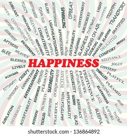 illustration of happiness concept.