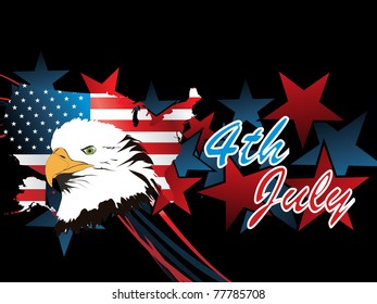  illustration for happy 4th july us independence day celebration