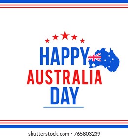 Illustration Of Happy Australia Day Poster Or Banner Background.