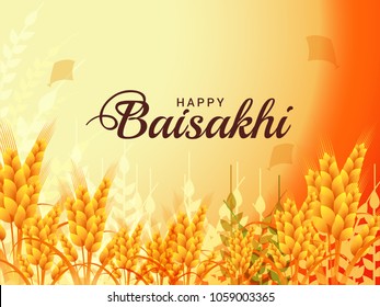 Illustration Happy Baisakhi Celebration Background Stock Vector ...