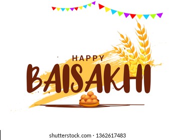 Illustration Of Happy Baisakhi Celebration Background.