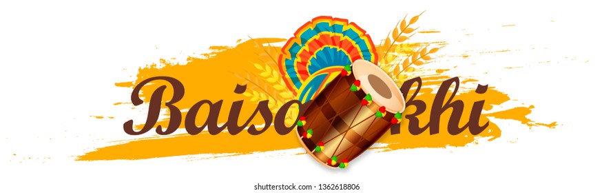 Illustration Of Happy Baisakhi Celebration Background.