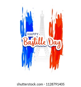 Illustration Of Happy Bastille Day.