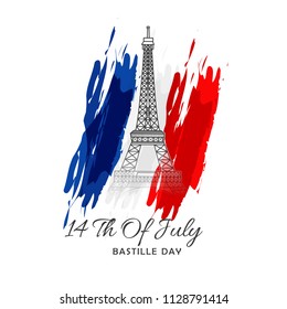 Illustration Of Happy Bastille Day.