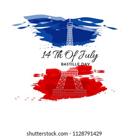 Illustration Of Happy Bastille Day.