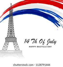 Illustration Of Happy Bastille Day.