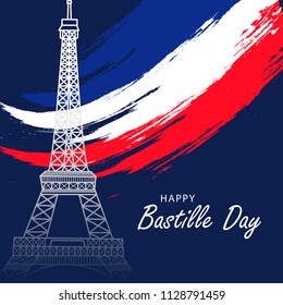 Illustration Of Happy Bastille Day.