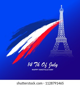 Illustration Of Happy Bastille Day.