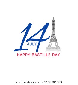 Illustration Of Happy Bastille Day.